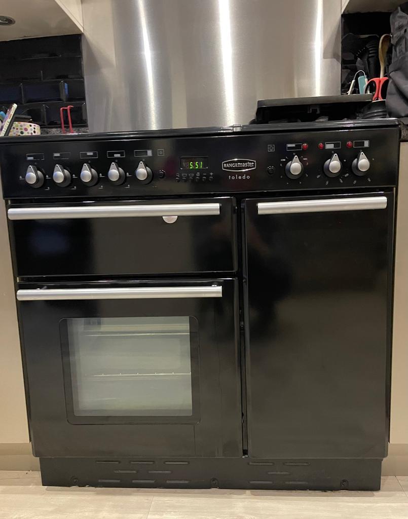 rangemaster toledo 90 cooker hood stainless steel glass